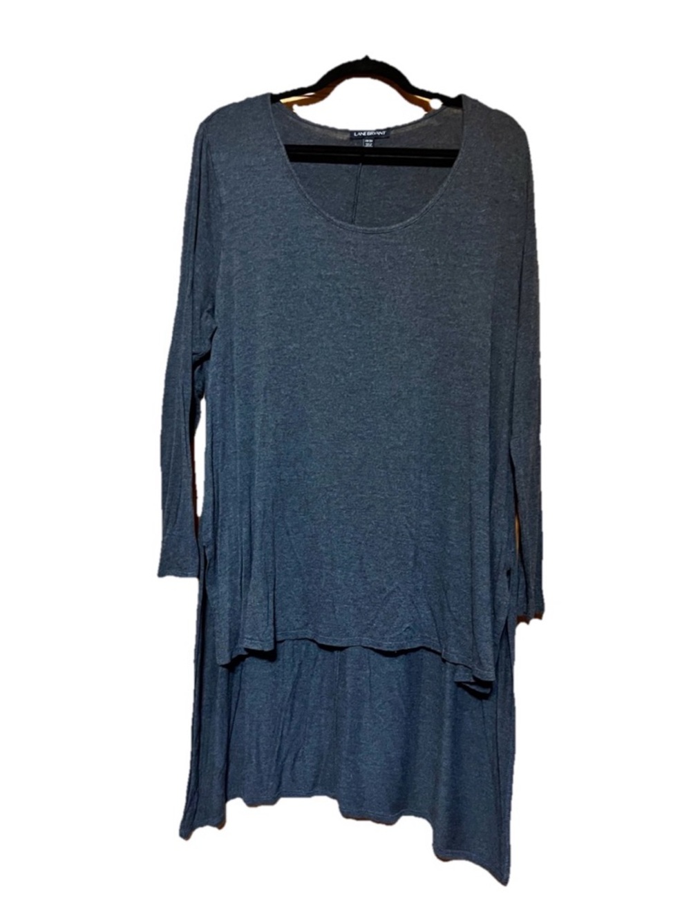 Lane Bryant Charcoal Layered Tunic Top